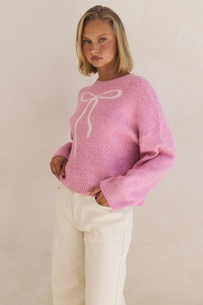 Chiara™ – Maglione Lungo con Fiocco