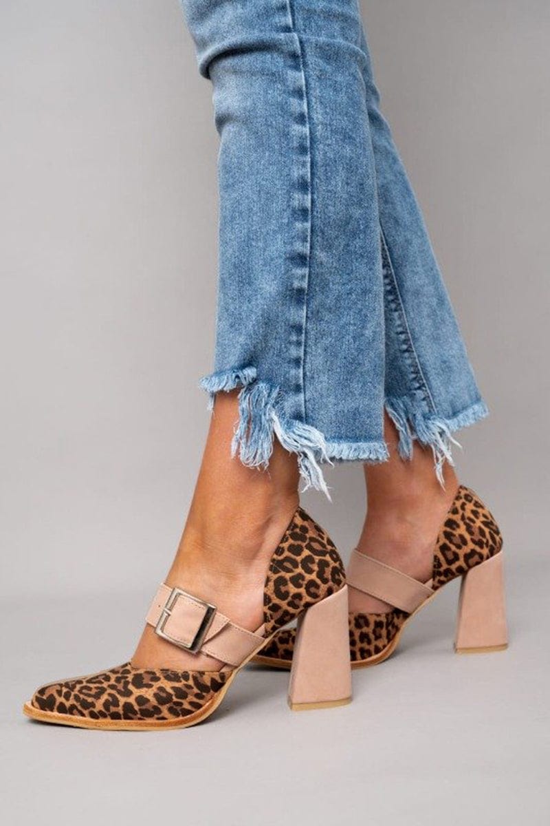 Lydia™ | Leopard Suede Heels