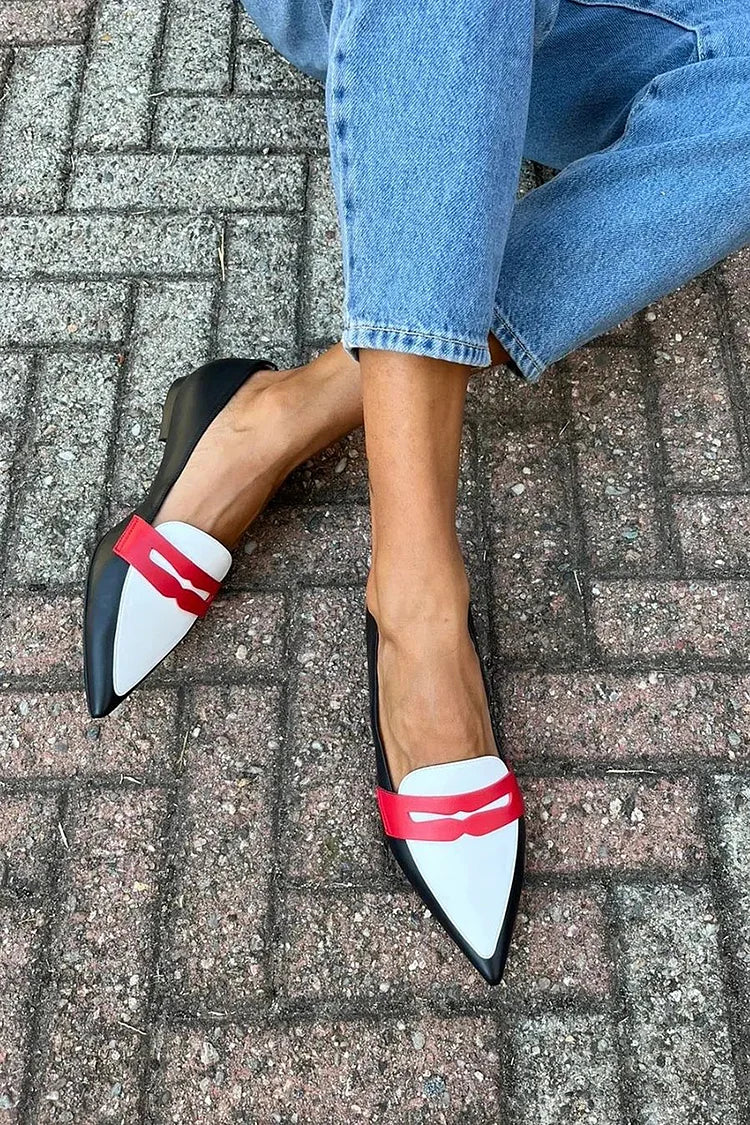 Desiree™ | Two-Tone Pointed Slippers