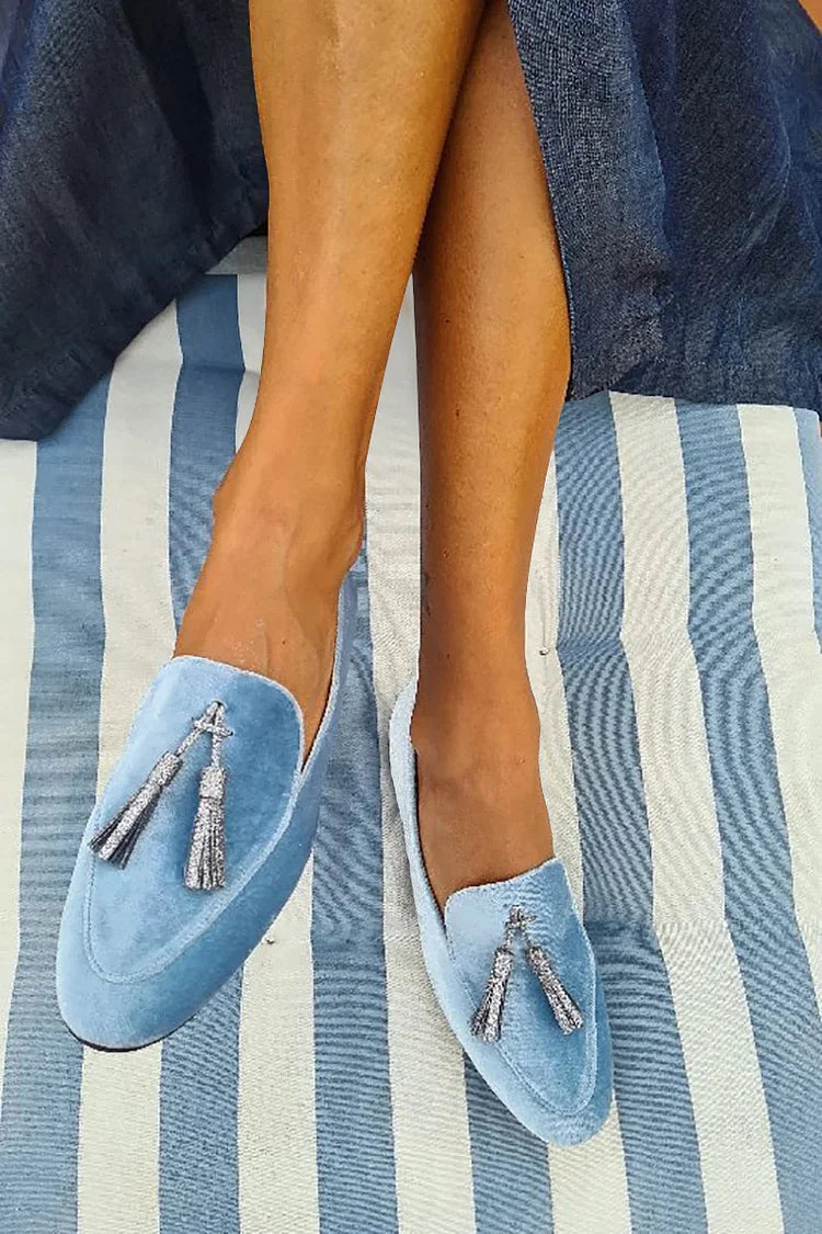 Alessia™ | Slipper With Silver Tassel