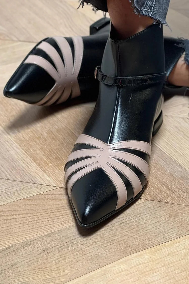 Gloria™ | Pointed Geometric Ankle Boot