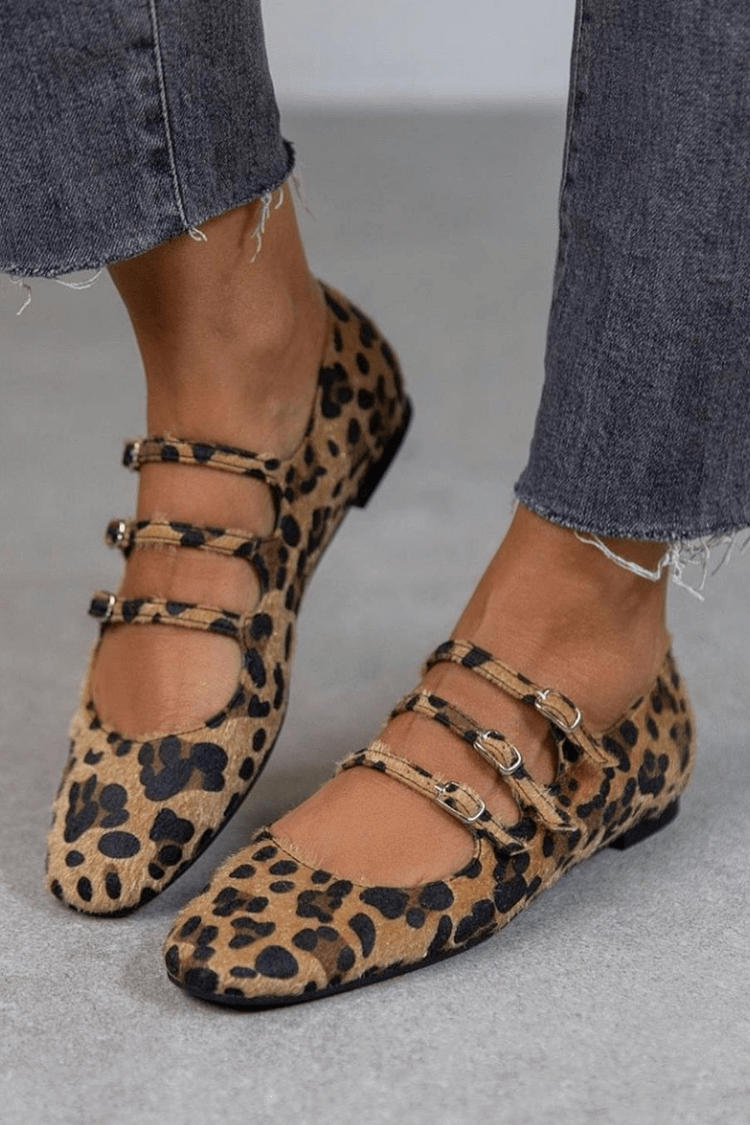 Charlotte™| Leopard Buckle Flats
