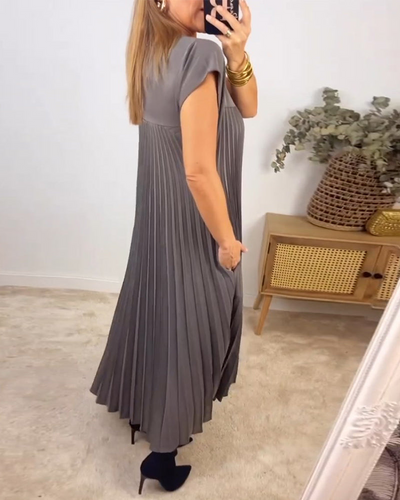 Iliana™- Elegant Long Pleated Dress