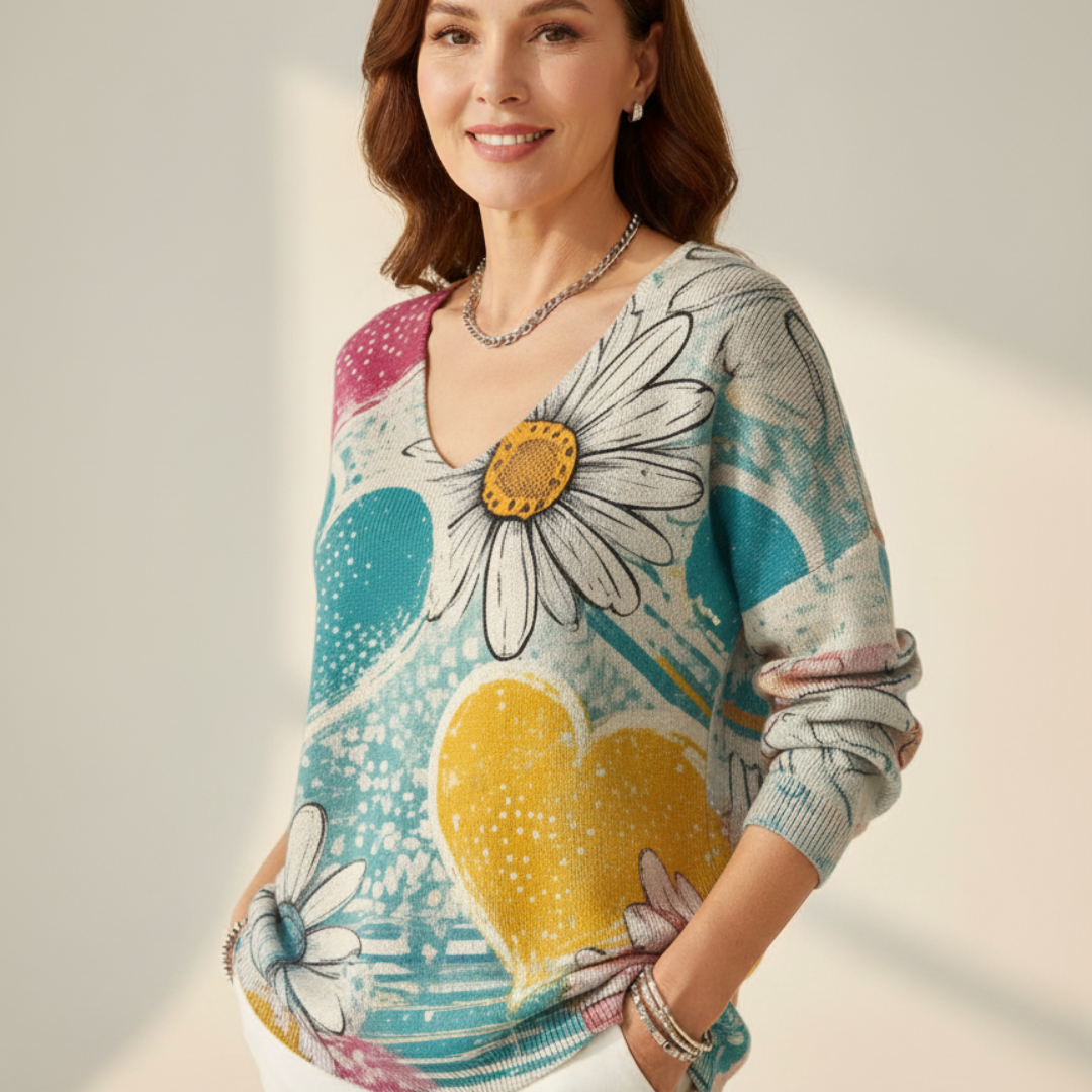 HELENE™| V-neck sweater