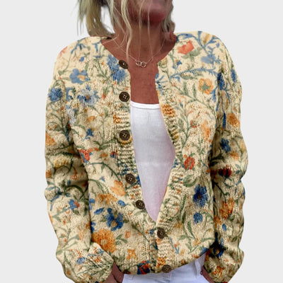 Cláudia™ - Autumn Floral Cardigan