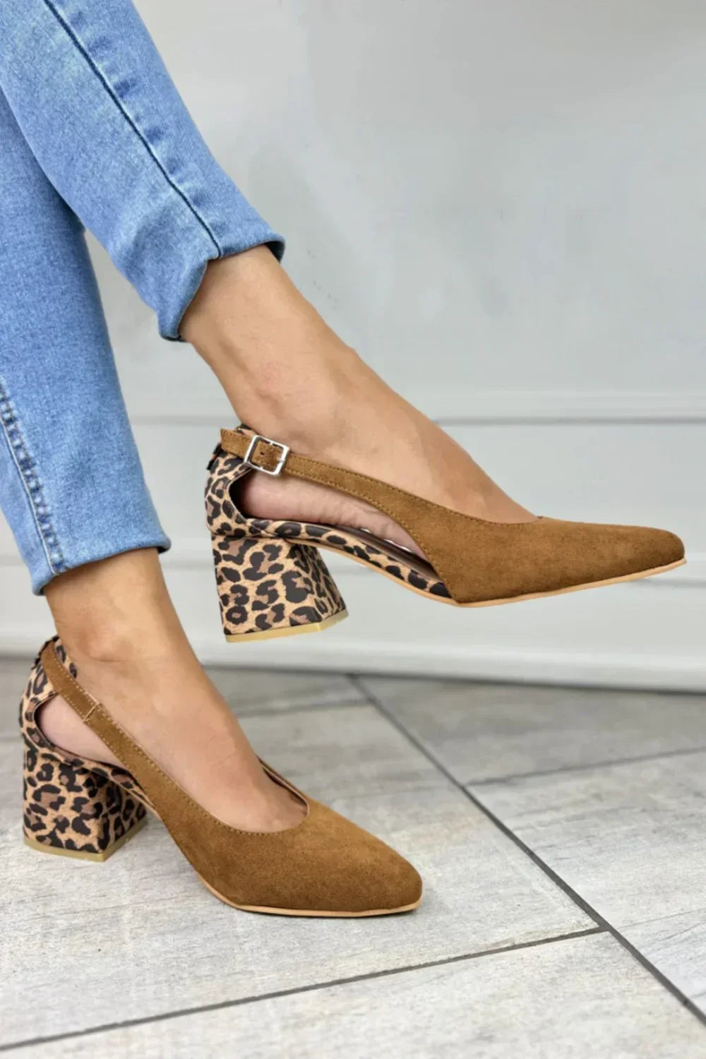 Camila™| Leopard Print Heel Slingbacks