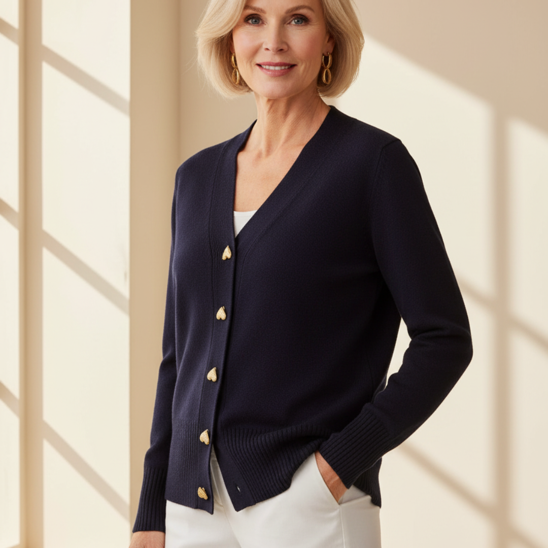 Clarisa™ – Button-Detail Knit Cardigan