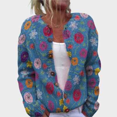 Filipa™ - Autumn Floral Cardigan