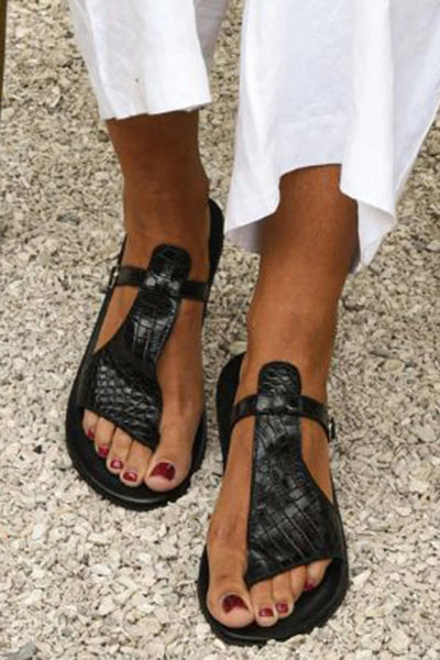 Celia™ | Croco-Embossed Comfort Sandals