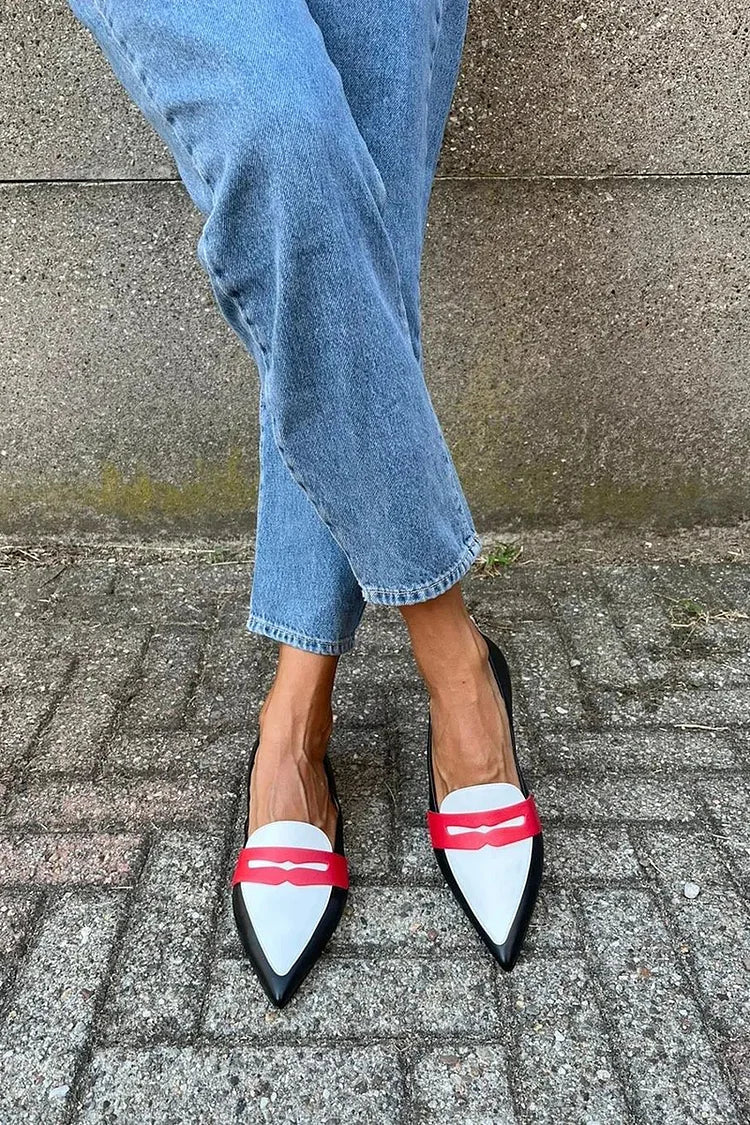 Desiree™ | Two-Tone Pointed Slippers