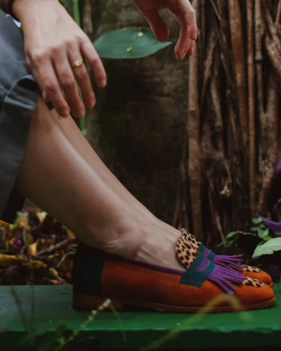 Hallie™ | Loafer With Fringes And Animal Print
