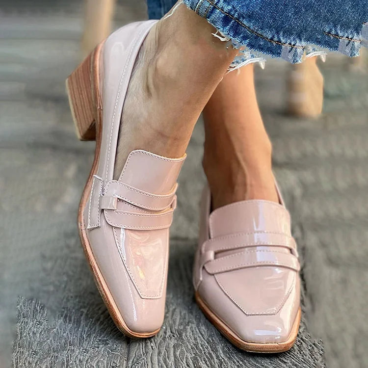 Eden™ | Mocassins With WIde Heel Shiny