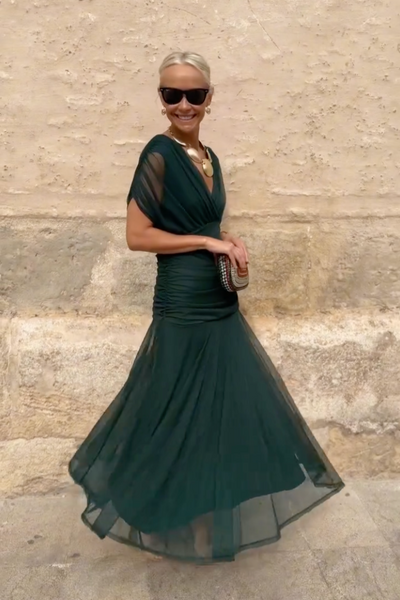 Almudena™ | Long Dress with V-Neck