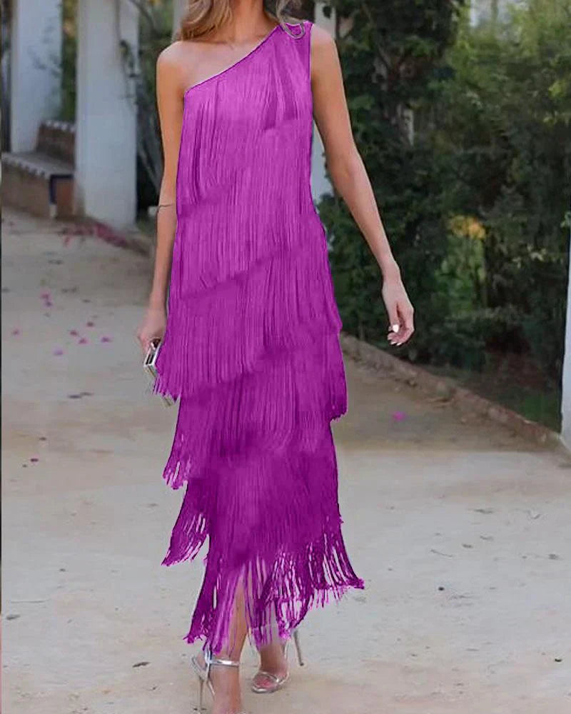 Elena™ - Elegant dress with fringes