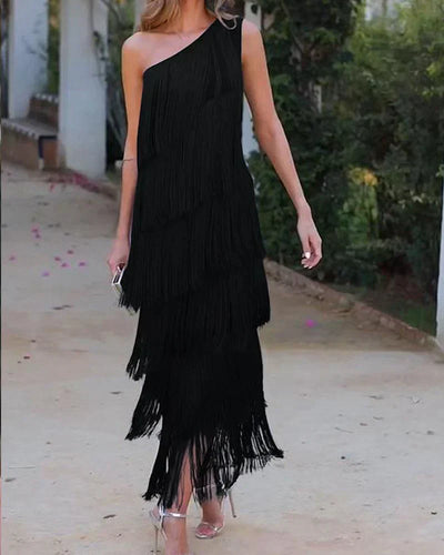 Elena™ - Elegant dress with fringes