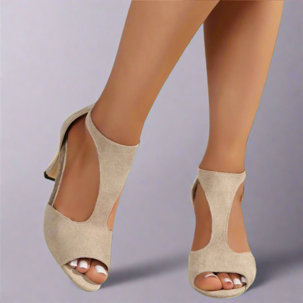 Barbara™ | Cutout Peep Toe Heels