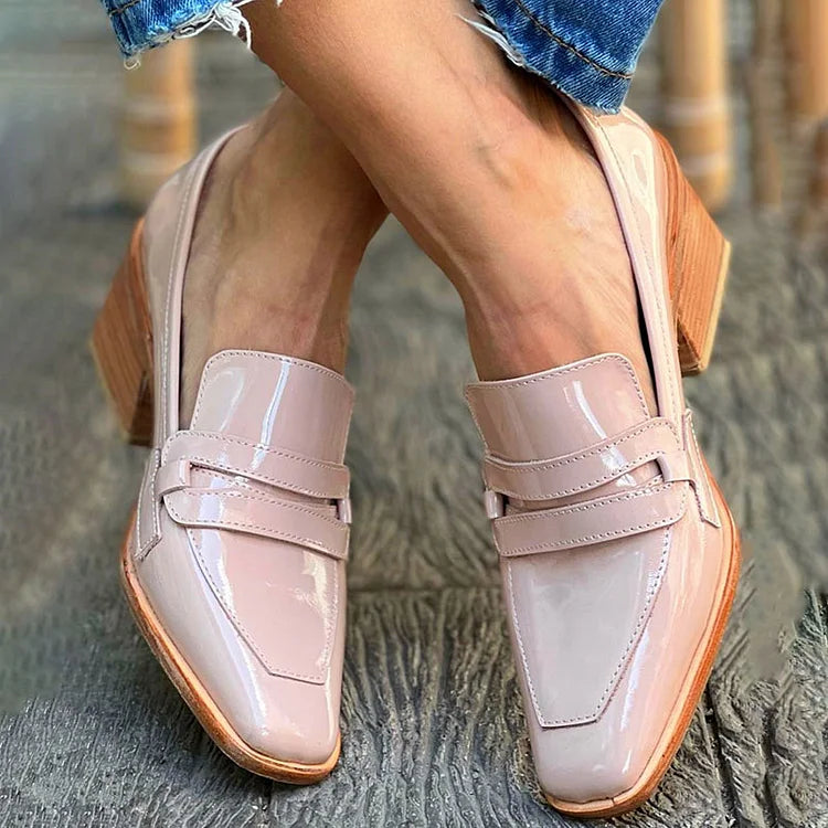 Eden™ | Mocassins With WIde Heel Shiny