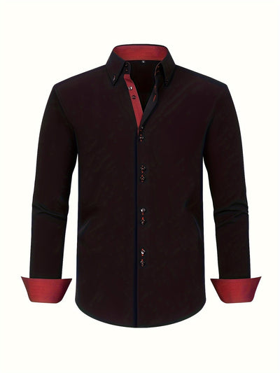 ALBERTO | CAMICIA ELEGANTE LEGGERA CON DETTAGLI A CONTRASTO