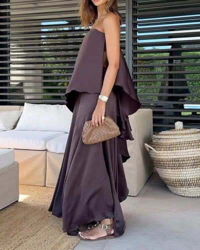 Nuria™- Long Layered Two-Piece Dress