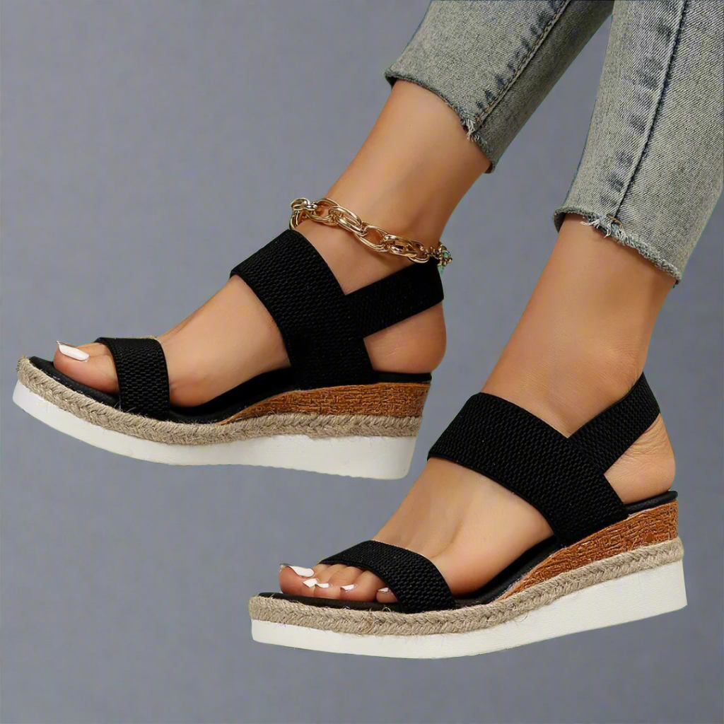 Alessia™ | Black Platform Sandals