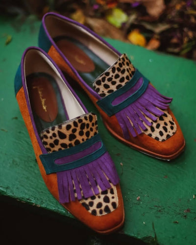 Hallie™ | Loafer With Fringes And Animal Print