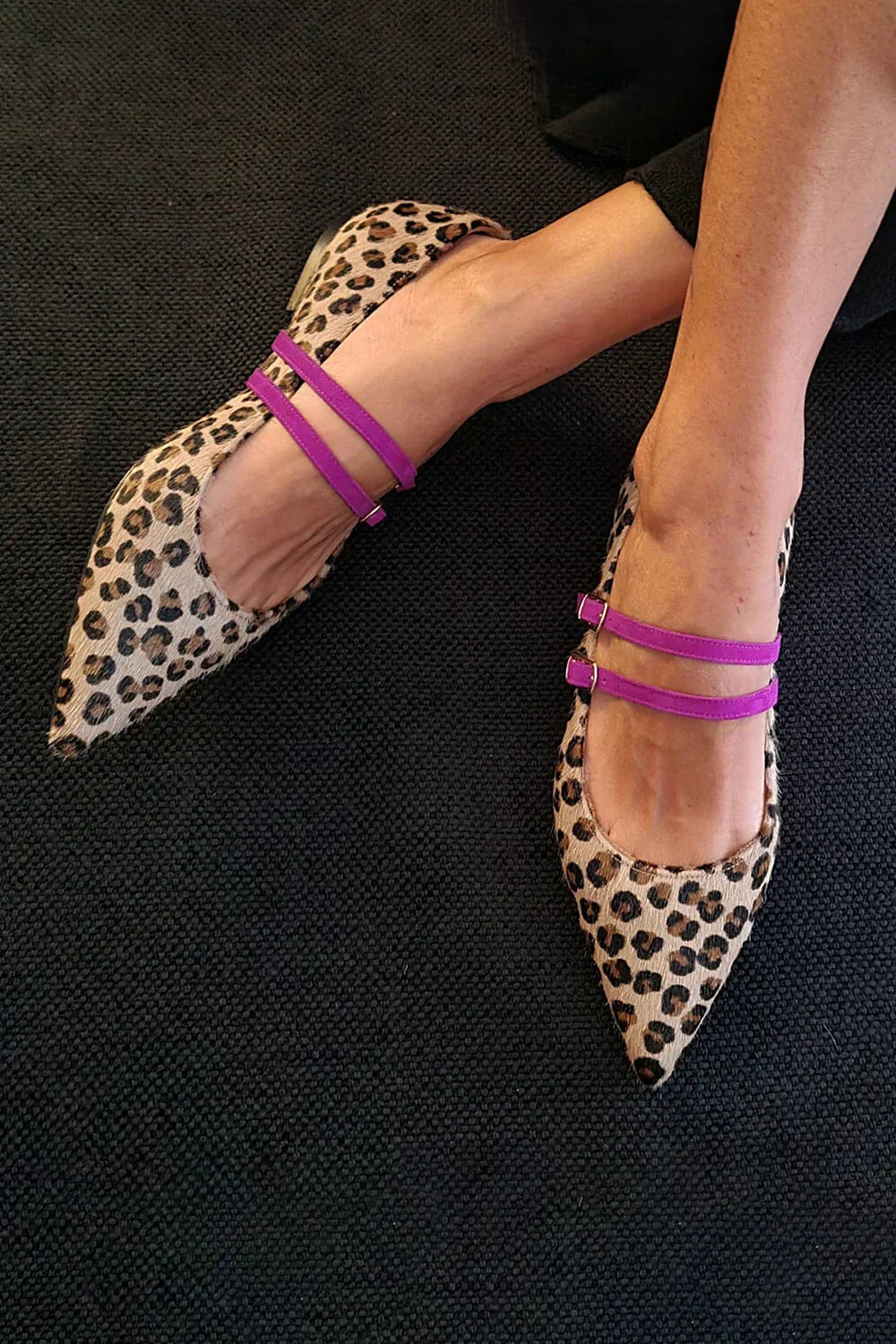 Alice™ | Leopard-Print Strap Flats