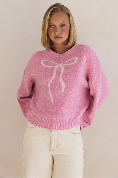 Chiara™ – Maglione Lungo con Fiocco