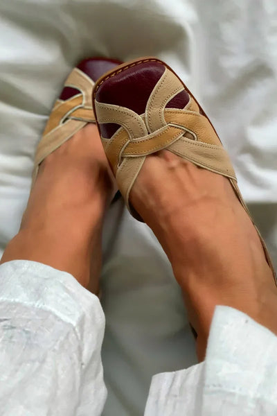 Amara™ | Tri-Color Slip-On Flats