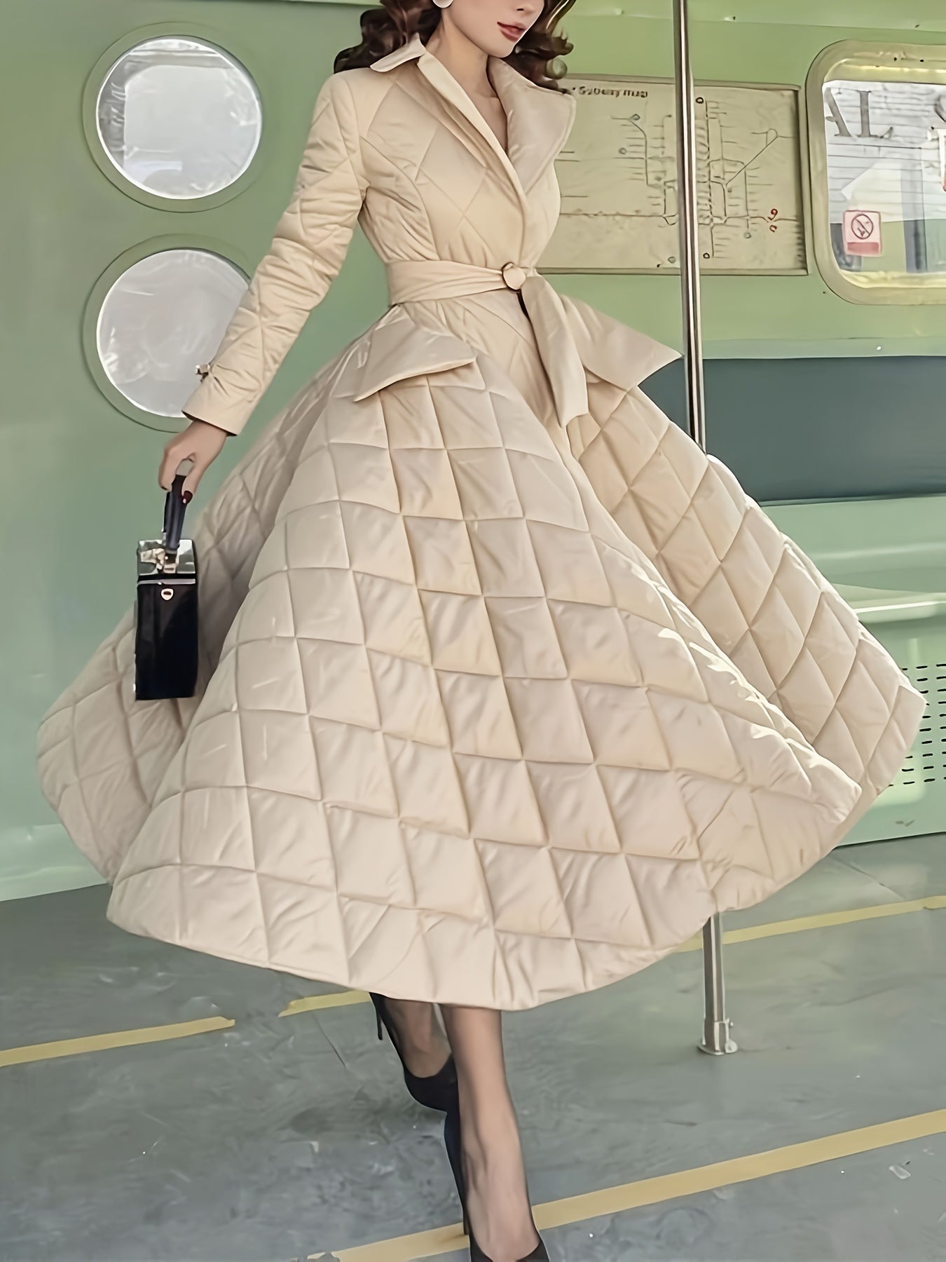 Valentina™ – Cappotto Trapuntato Lungo