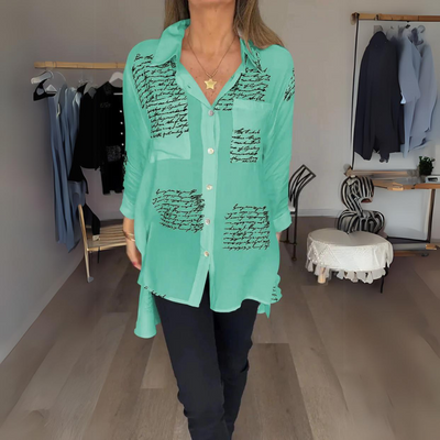 Callista™ | Camicia Button-Up Scritta a Mano