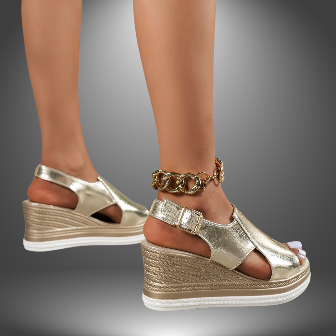 Bonnie™ | Platform Wedge Sandals