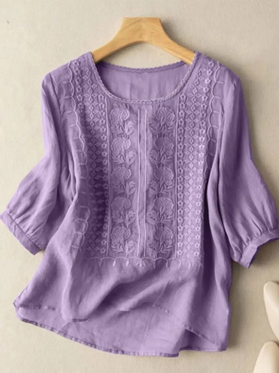 Firenze™ | Blusa Boho Ricamata in Cotone (Vestibilità Piccola)