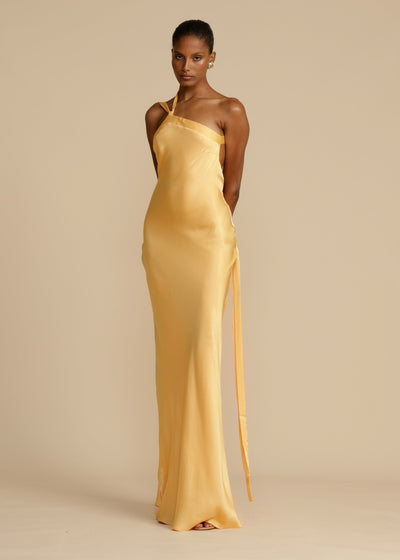 Celeste™ - Elegant Golden Dress