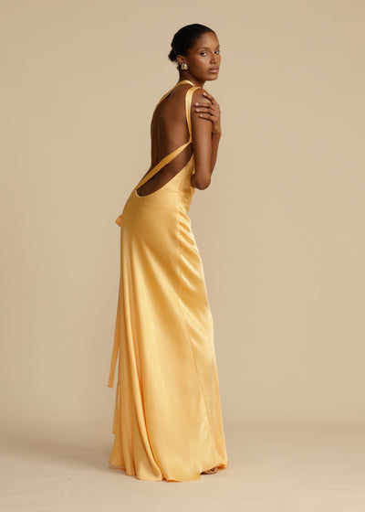 Celeste™ - Elegant Golden Dress