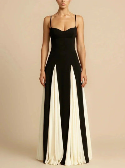 Sunny™ - Long Black and White Dress