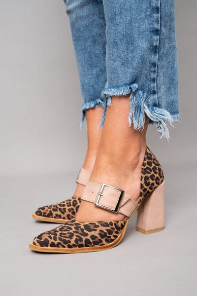Lydia™ | Leopard Suede Heels