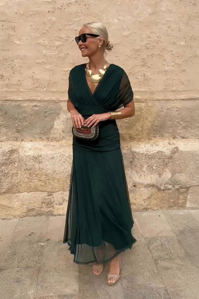 Almudena™ | Long Dress with V-Neck