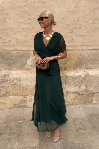 Almudena™ | Long Dress with V-Neck