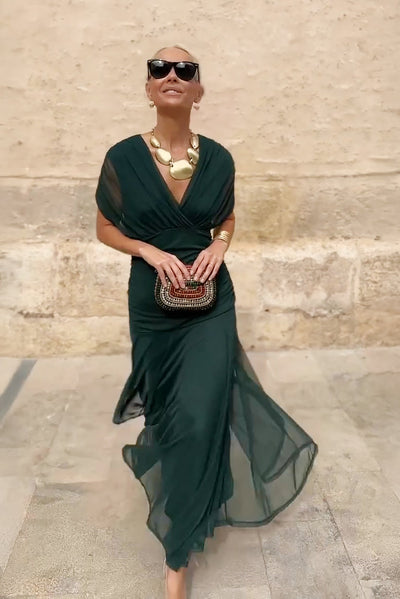Almudena™ | Long Dress with V-Neck