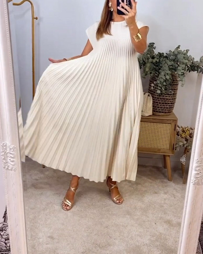 Iliana™- Elegant Long Pleated Dress