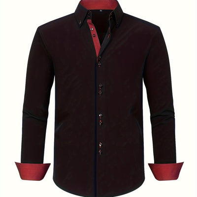 ALBERTO | CAMICIA ELEGANTE LEGGERA CON DETTAGLI A CONTRASTO