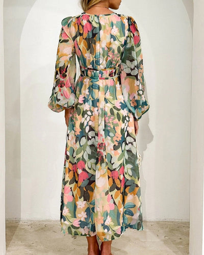 Nina™ - Elegant Dress with Floral Print