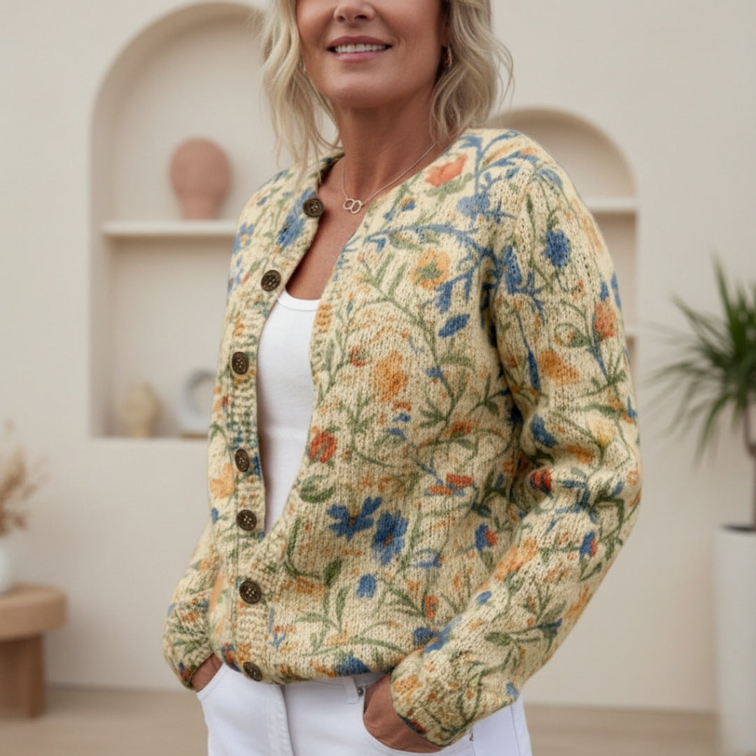 Cláudia™ - Autumn Floral Cardigan