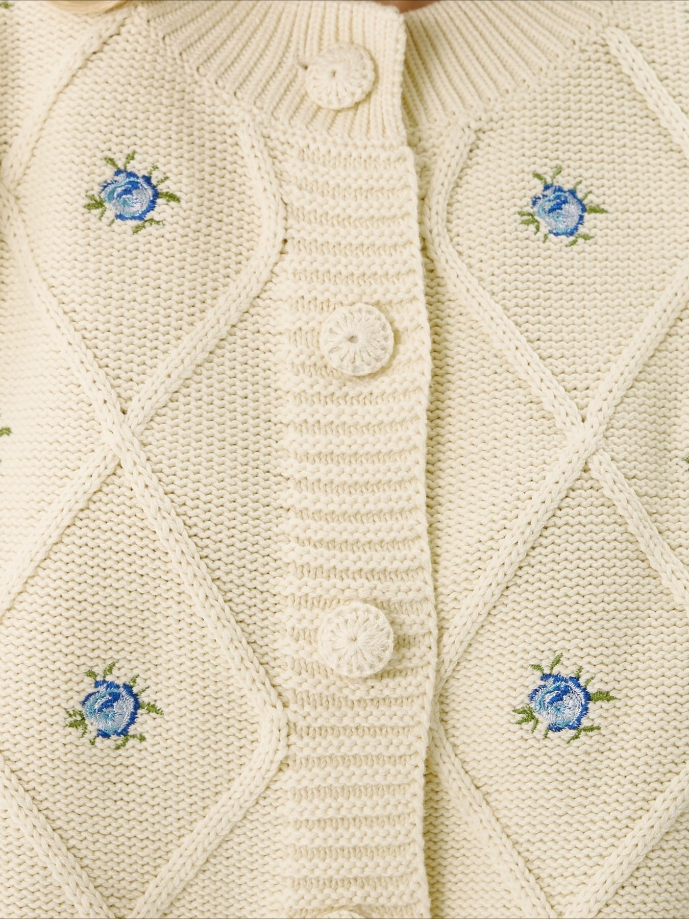 Fiorella™ – Cardigan Ricamato a Fiori