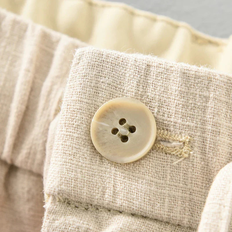 PANTALONI IN COTONE-LINO