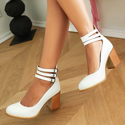 Ariana™ |  Triple Buckle Heels