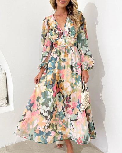 Nina™ - Elegant Dress with Floral Print