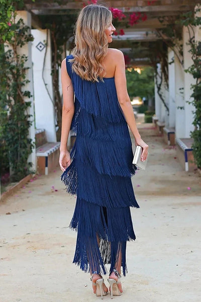 Elena™ - Elegant dress with fringes