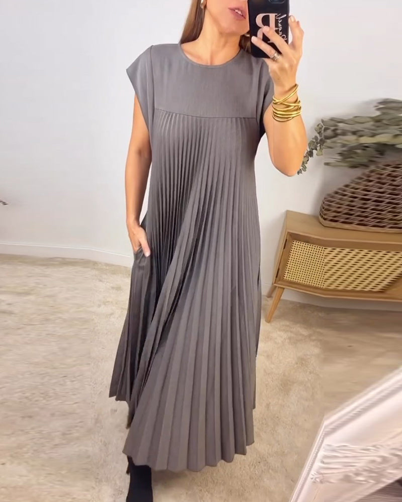 Iliana™- Elegant Long Pleated Dress