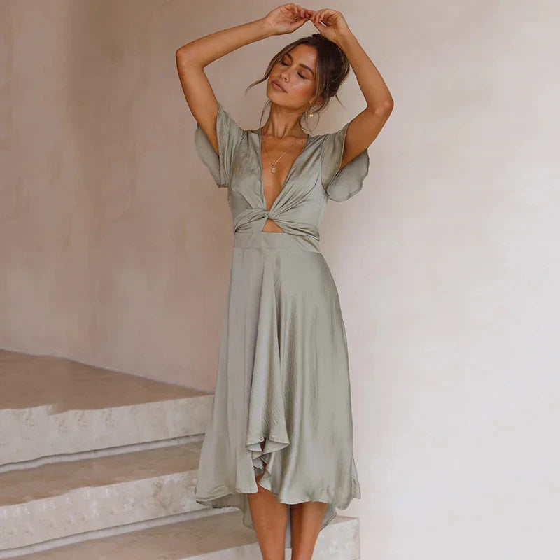 Clara™ - Elegant Satin Dress